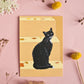 Katze auf Treppe, Postkarte A6