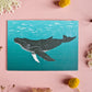 Buckelwal Postkarte im A6 Format