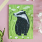 Postkarte A6 Dachs