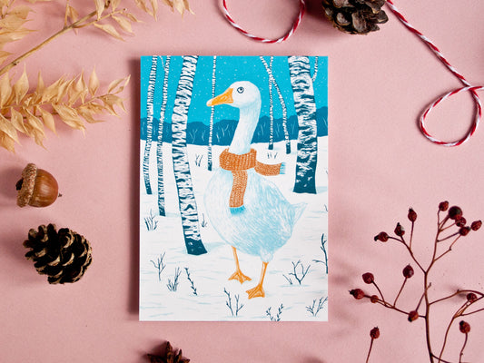 Weihnachtskarte Gans, A6