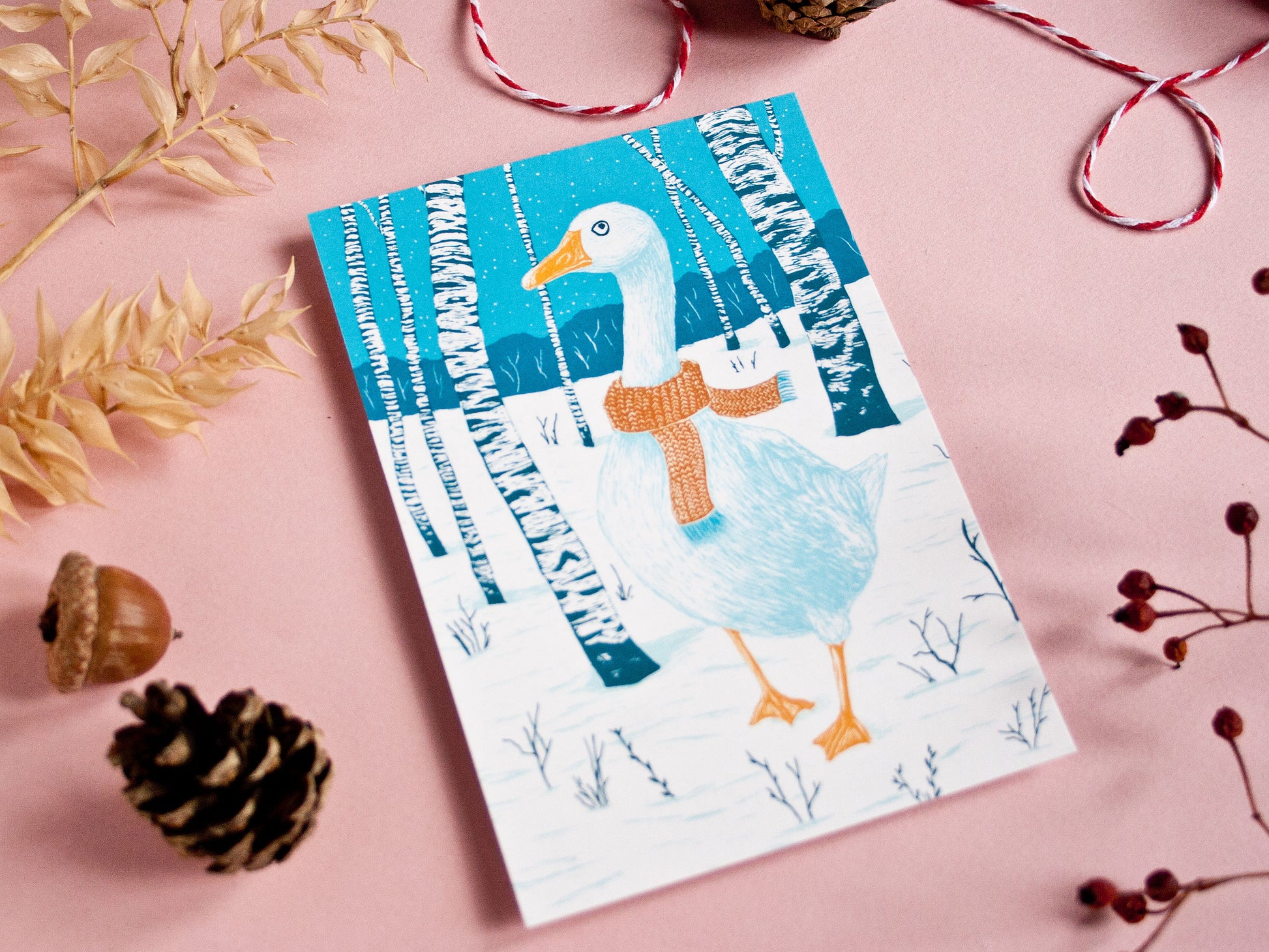Weihnachtskarte Gans, A6