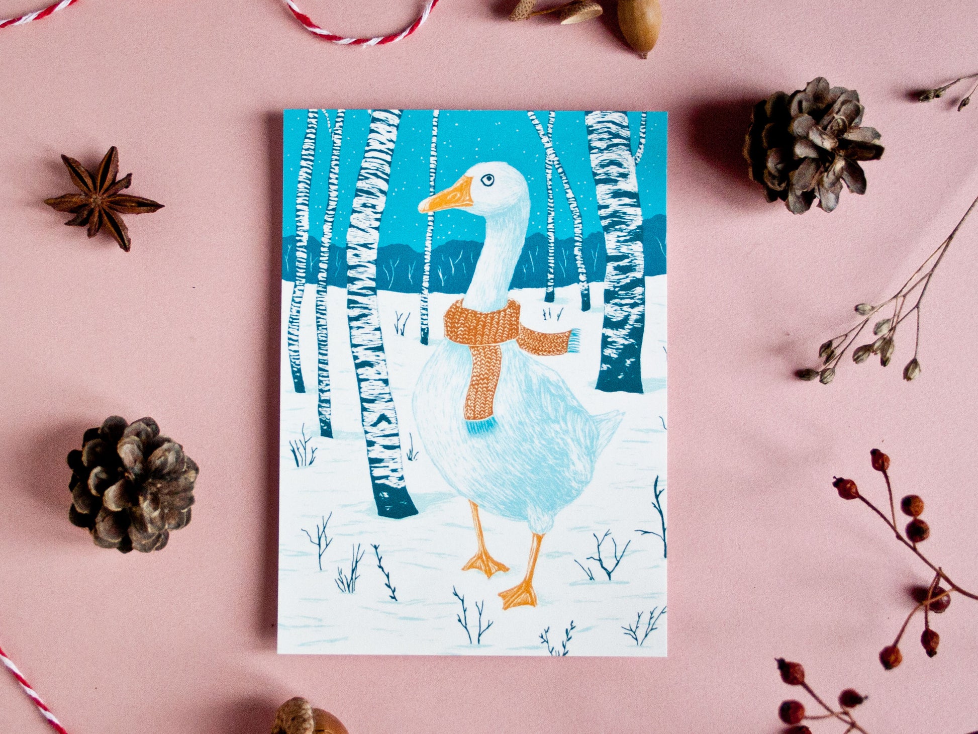 Weihnachtskarte Gans, A6