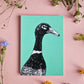 Postkarte Laufente im A6 Format