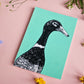 Postkarte Laufente im A6 Format