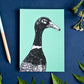 Postkarte Laufente im A6 Format