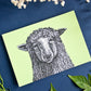 Postkarte Schaf im A6 Format