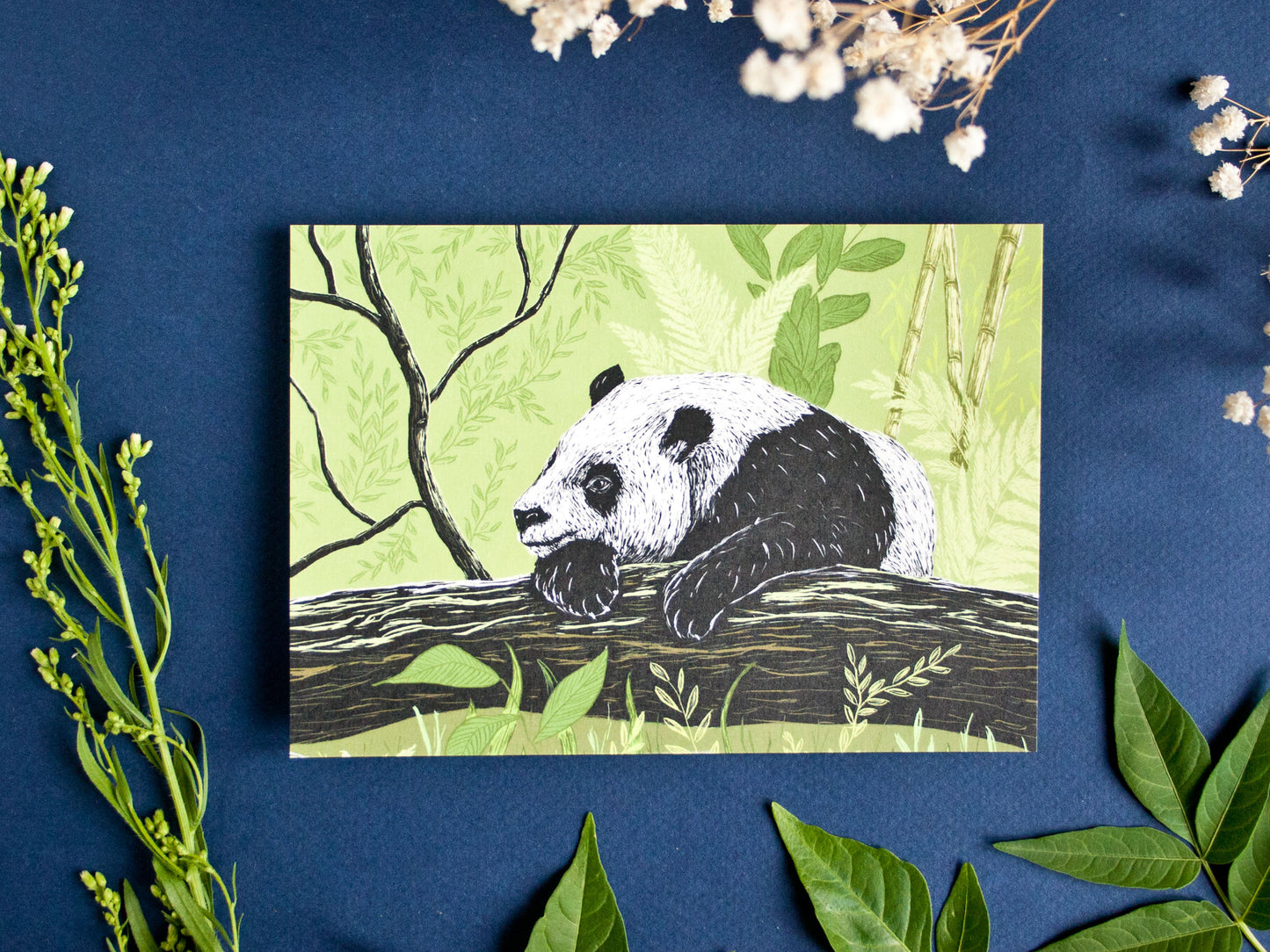 Postkarte Panda im A6 Format