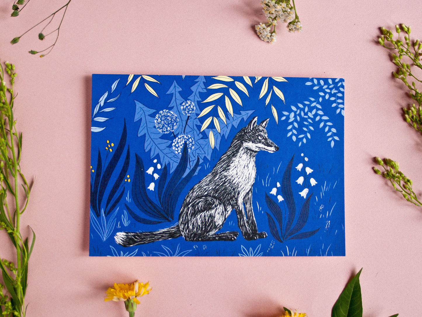 Postkarte Fuchs im A6 Format