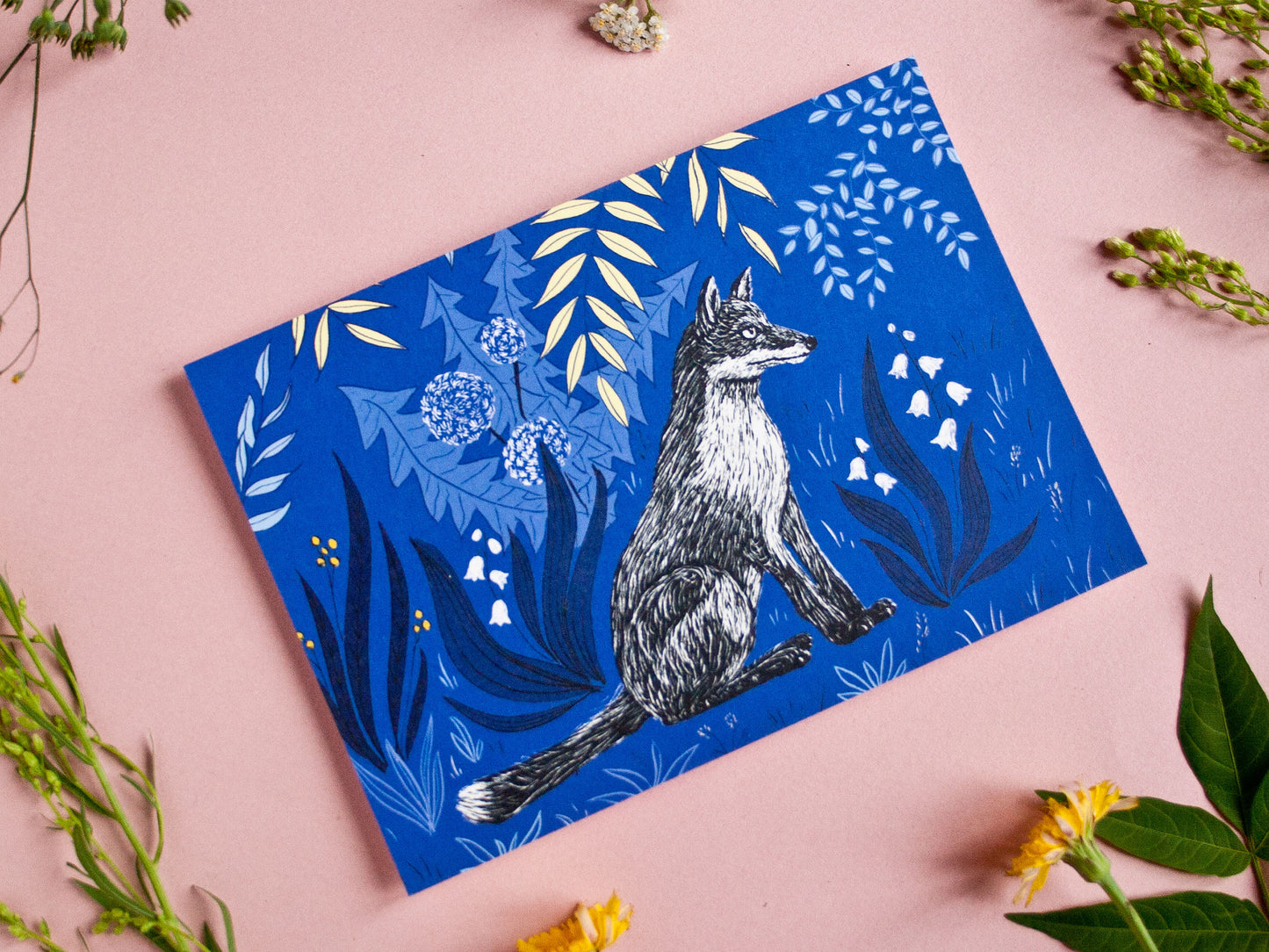 Postkarte Fuchs im A6 Format