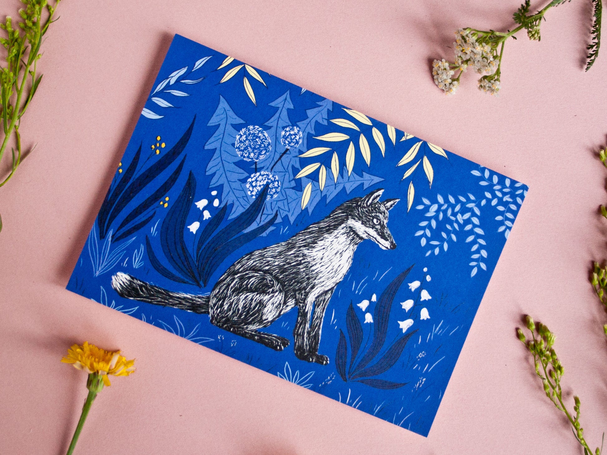 Postkarte Fuchs im A6 Format