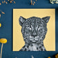 Quadratische Postkarte Gepard