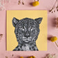 Quadratische Postkarte Gepard