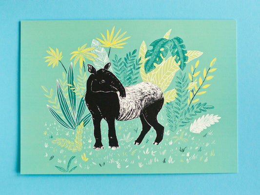 Postkarte A6 Tapir