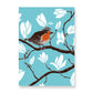 Poster Rotkehlchen & Magnolie A4