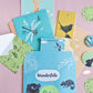 Wundertüte mit tierischen Papeterie Produkten
