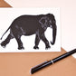 Postkarte A6 Elefant