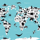 Weltkarte der Tiere für Kinder A1