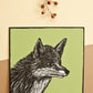 Quadratische Postkarte Fuchs