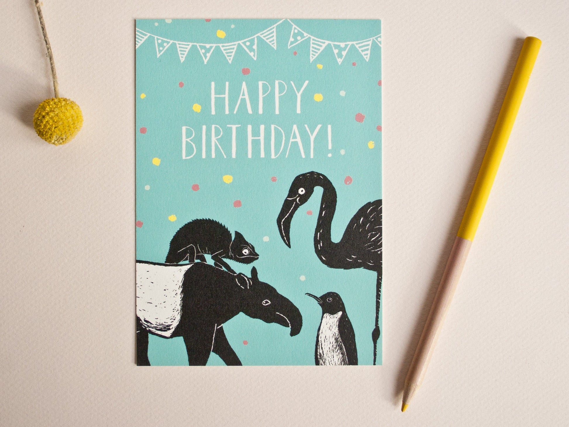 Geburtstagskarte A6 Tiere