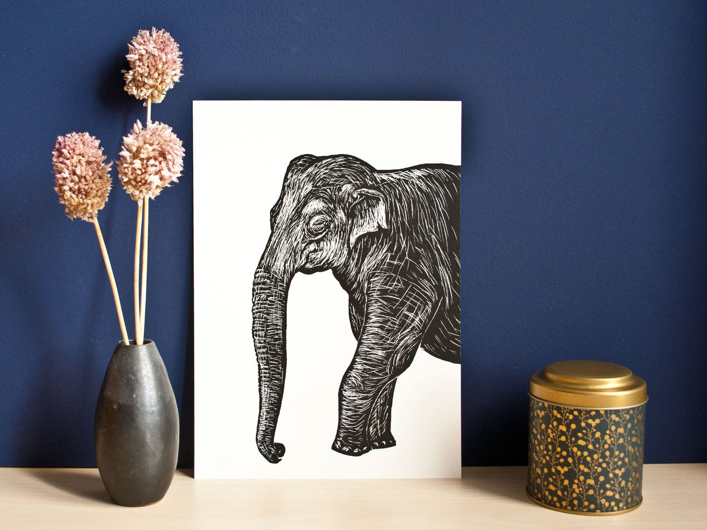 Poster A4 Elefant