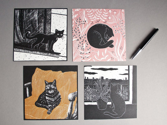 Katzen Postkarten Set