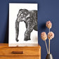 Poster A4 Elefant