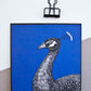 Quadratische Postkarte Pfau