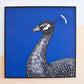 Quadratische Postkarte Pfau