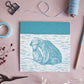 Quadratische Postkarte Eisbären